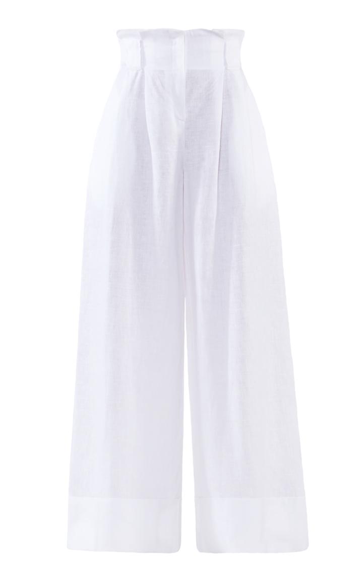 Marianna Senchina Stripe Inscripted Wide Leg Pants