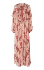 Giambattista Valli Mixed Print Flounce Maxi Dress