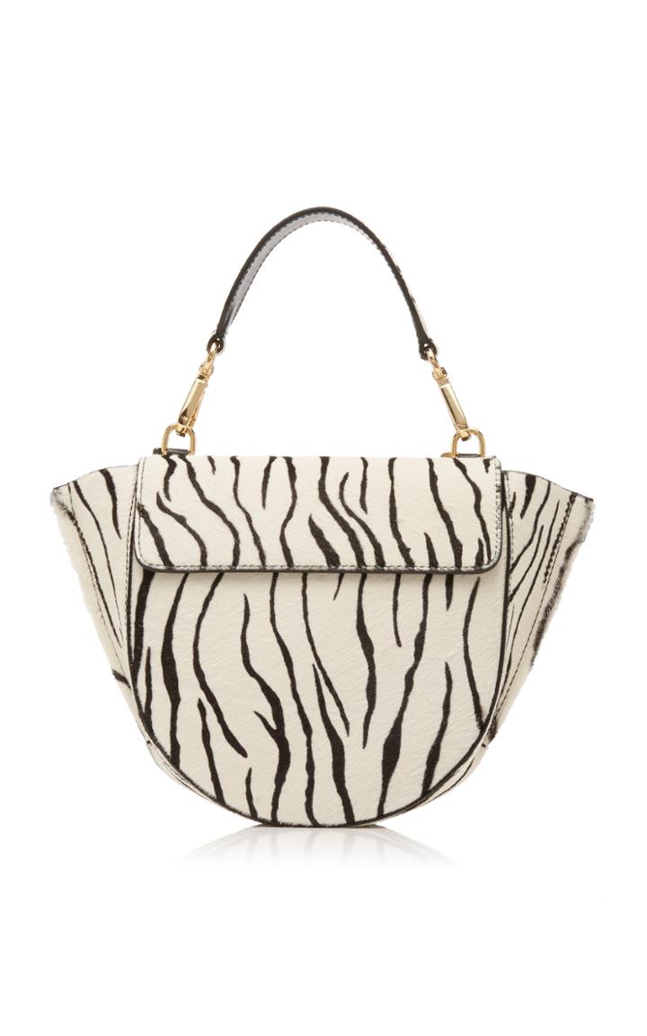 Wandler Hortensia Mini Zebra-print Calf Hair Bag