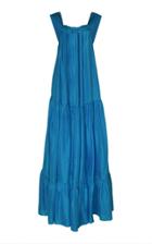 Kalita Asiri Gathered Silk Maxi Dress Size: S/m