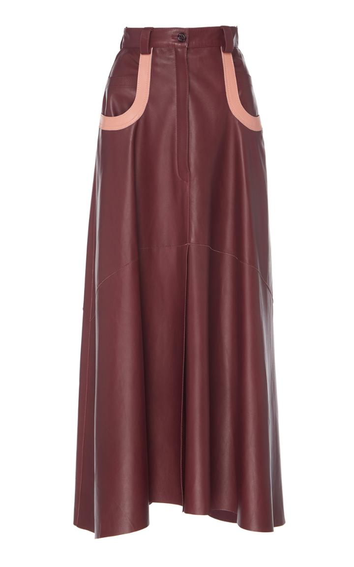 Nina Ricci Leather Skirt