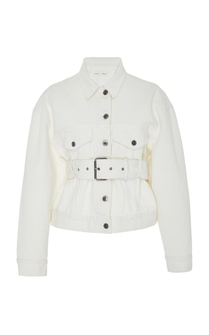 Proenza Schouler Pswl Belted Denim Jacket