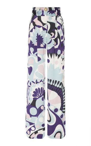 Cin Cin Printed Silk Wide-leg Pants