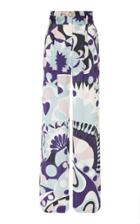 Cin Cin Printed Silk Wide-leg Pants