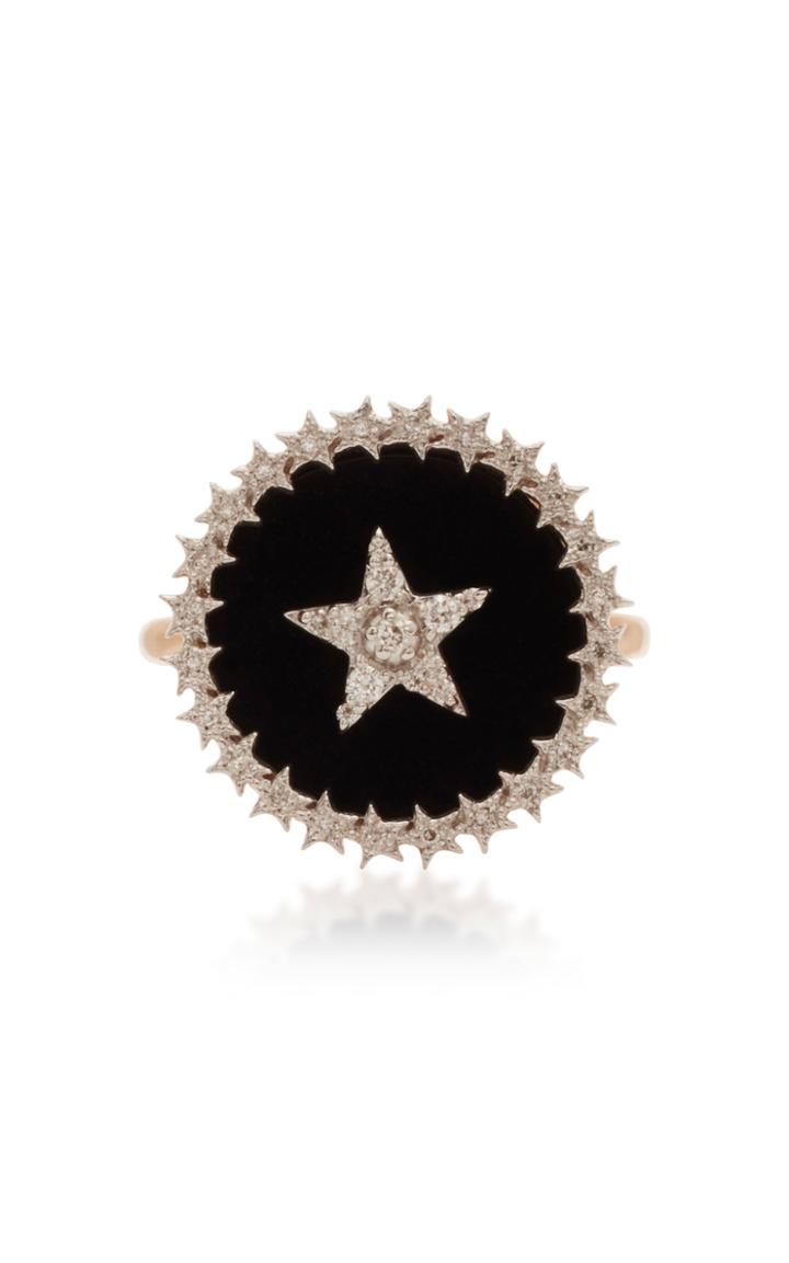 Bee Goddess Sirius 14k Gold Enamel And Diamond Ring