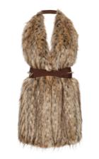 Stella Jean Cary Faux Fur Vest With Straps