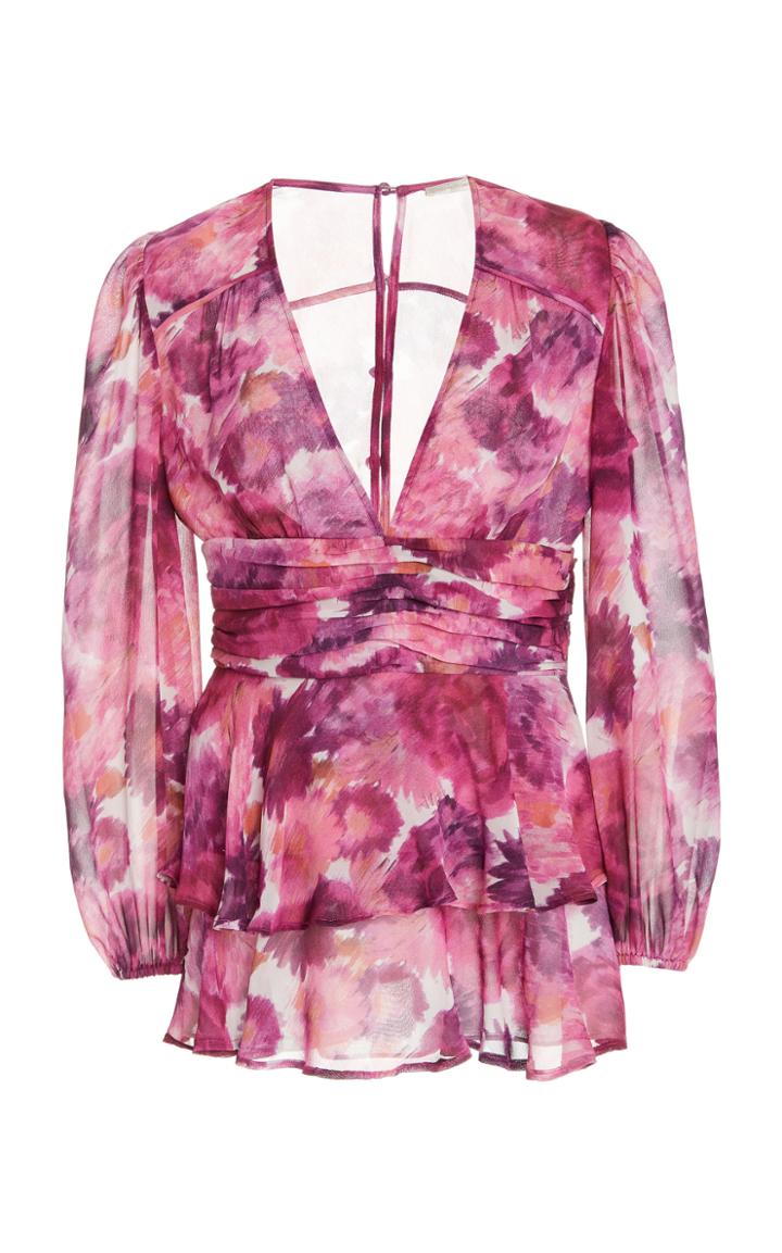 Moda Operandi Loveshackfancy Lincoln Printed Silk Dress