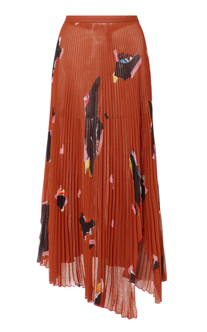Proenza Schouler Arched Asymmetric Chiffon Skirt