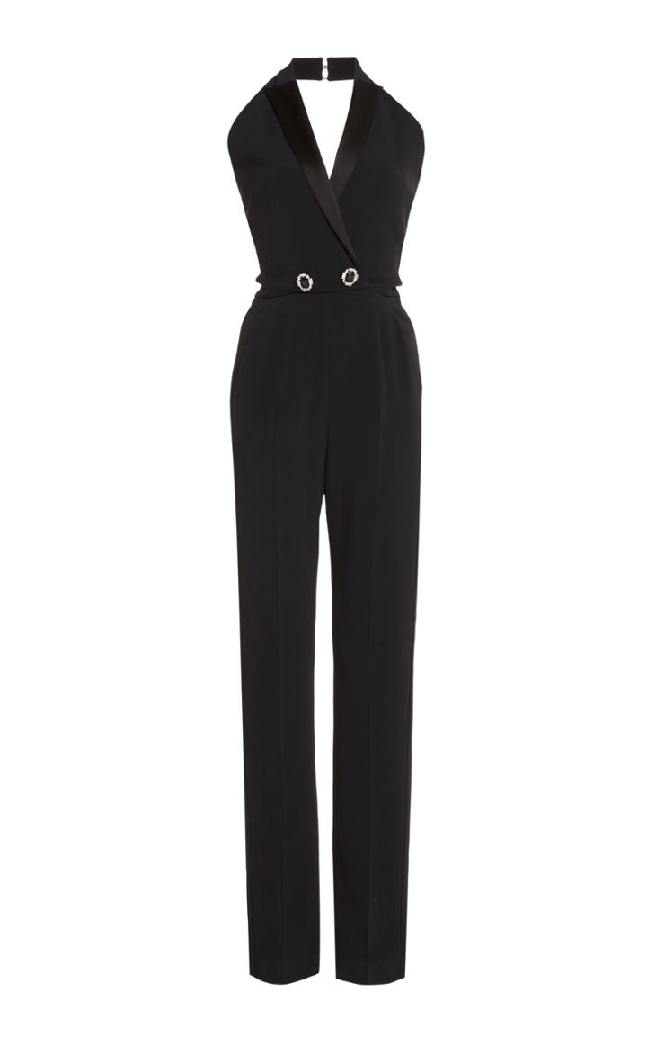 Moda Operandi David Koma Halter Neck Tuxedo Jumpsuit