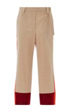 Tome Beige Combed Cotton Colorblock Skinny Pant