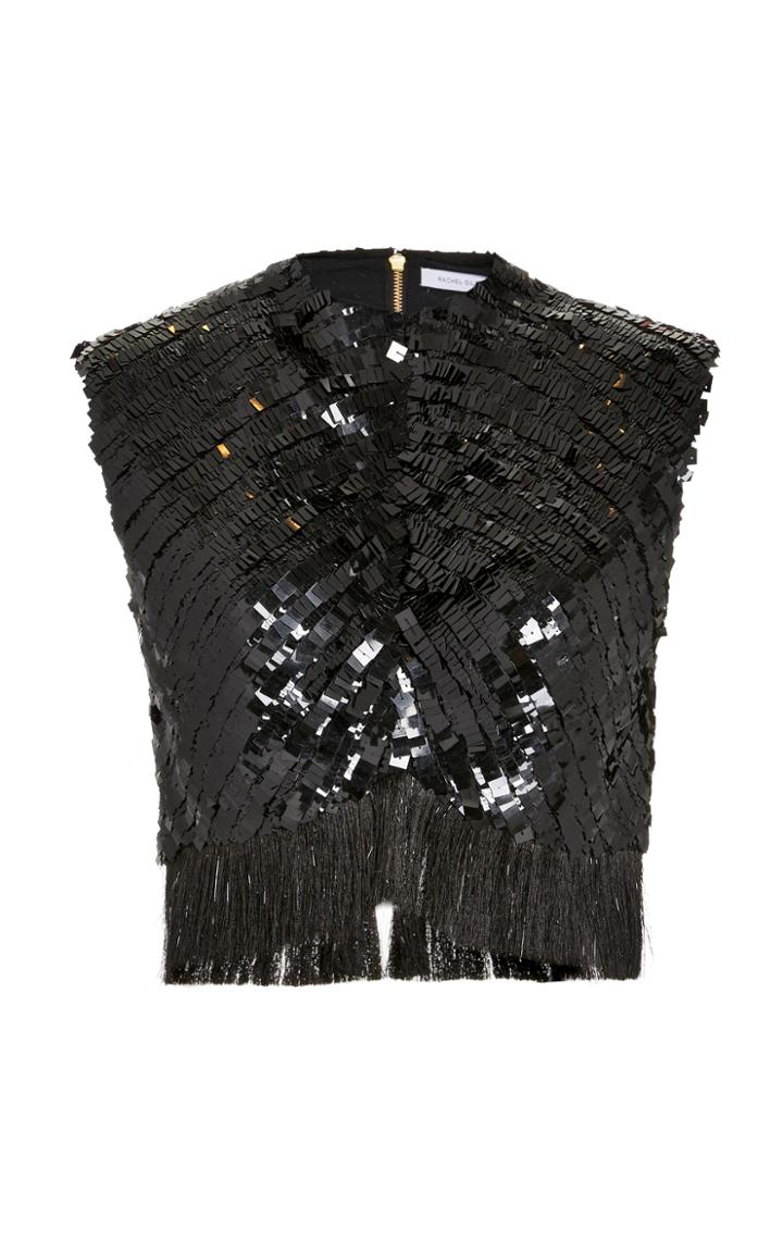 Moda Operandi Rachel Gilbert Hunter Pailette-embellised Cropped Top