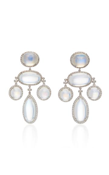 Fred Leighton One-of-a-kind Moonstone Girandole Earrings