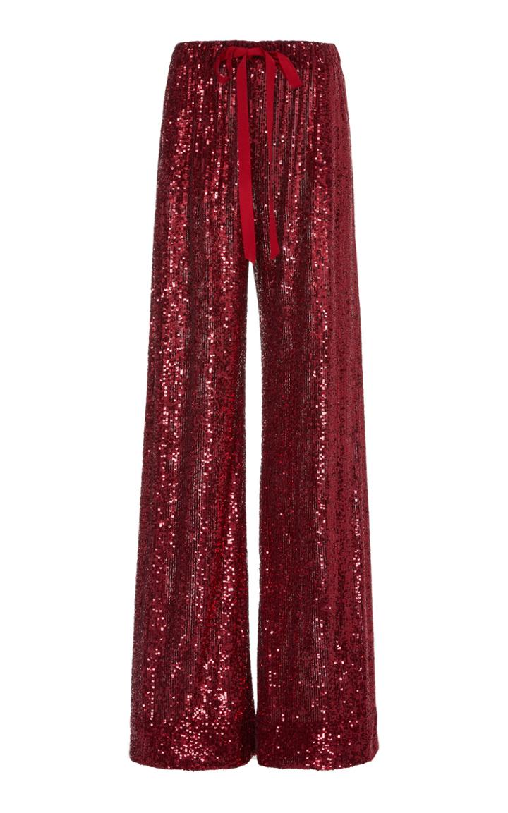 Naeem Khan Sequined Wide-leg Trousers