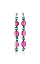 Eleuteri 18k Tourmaline And Emerald Earrings