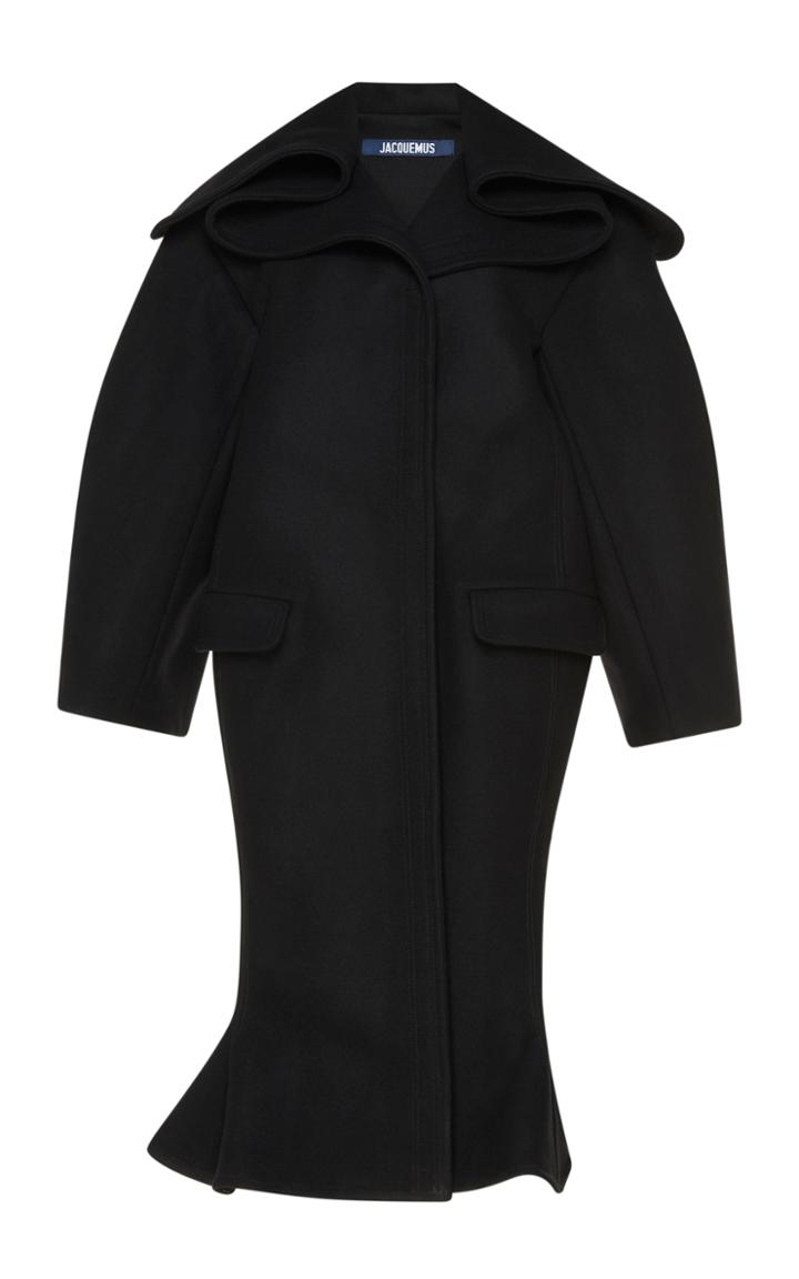 Jacquemus Flared Hem Wool Coat