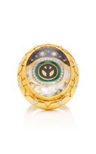 Buddha Mama 20k Rock Crystal Peace Sign Eye Ring