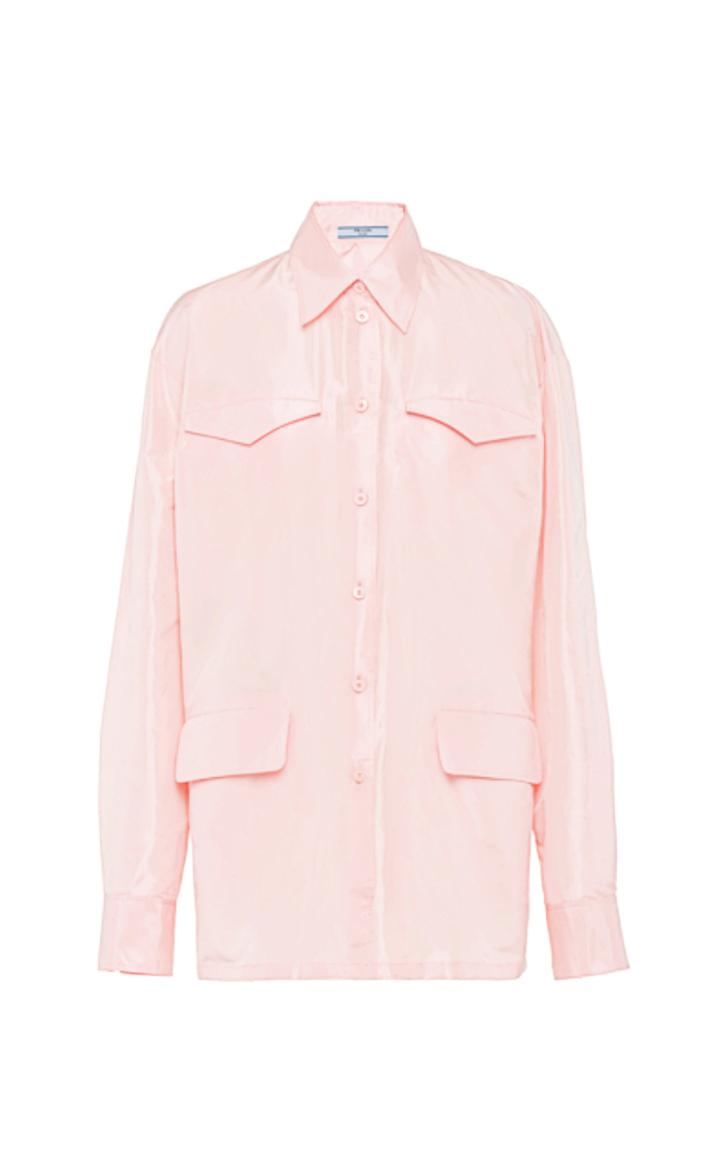Moda Operandi Prada Silk Long Sleeved Shirt