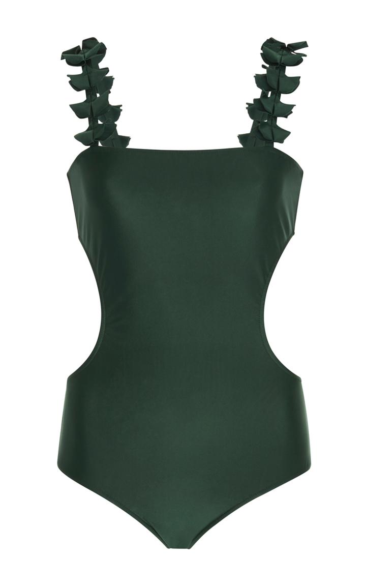 Adriana Degreas Ginko Leaves Cutout Swimsuit