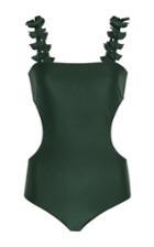 Adriana Degreas Ginko Leaves Cutout Swimsuit