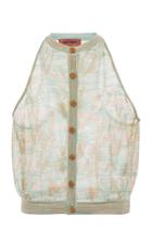 Moda Operandi Missoni Printed Buttoned Vest Size: 38