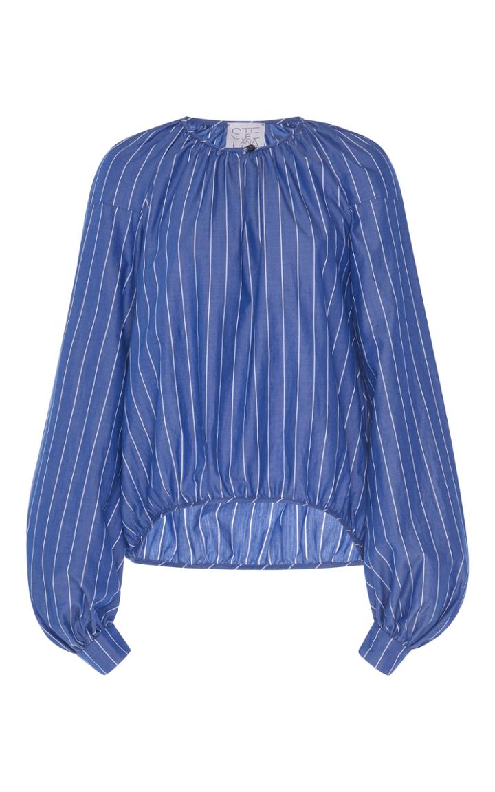 Stella Jean Striped Balloon Sleeve Shirt