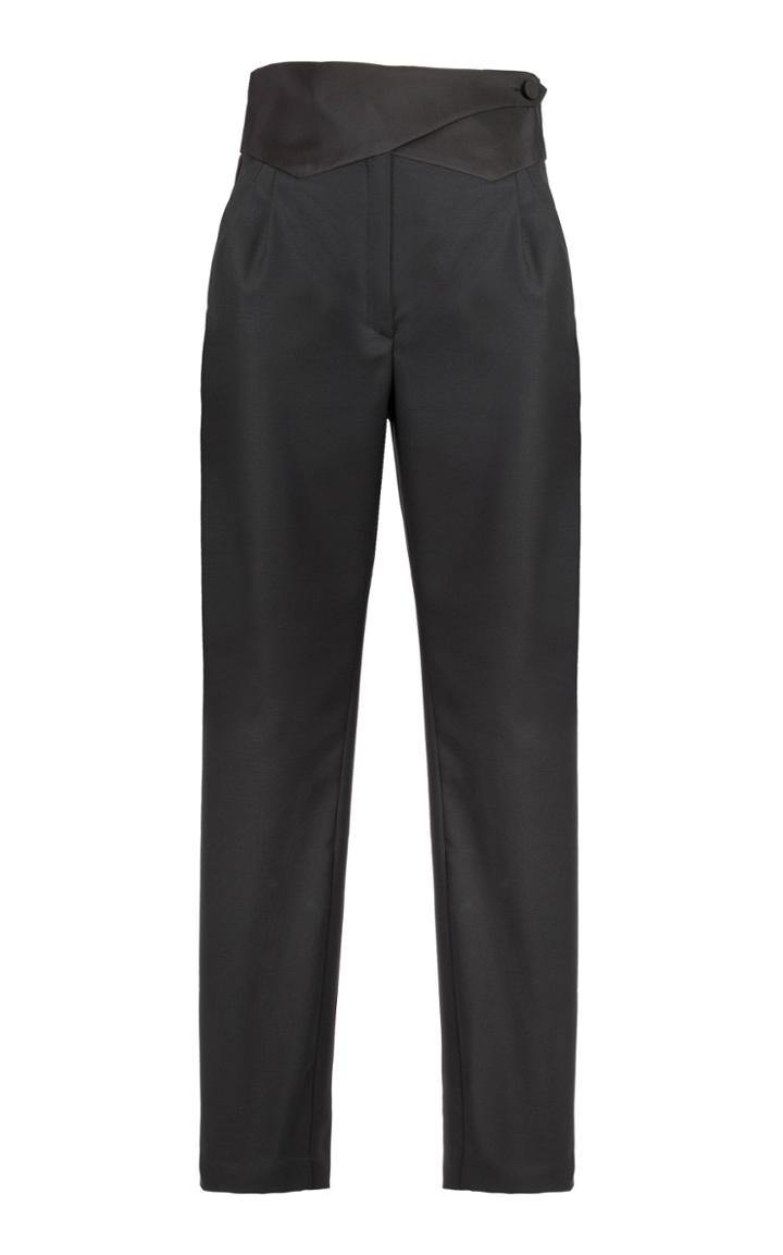 Moda Operandi Blaz Milano First Class High-rise Straight-leg Wool-mohair Blended Pa