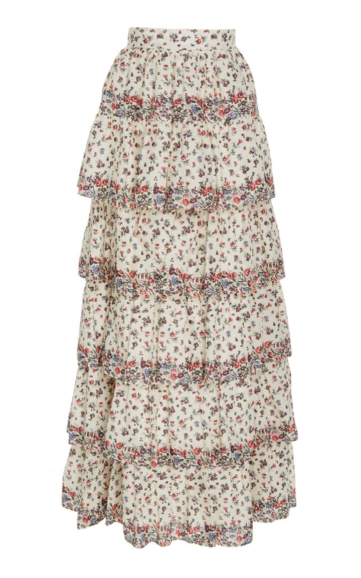 Loveshackfancy Carmen Floral Maxi Skirt