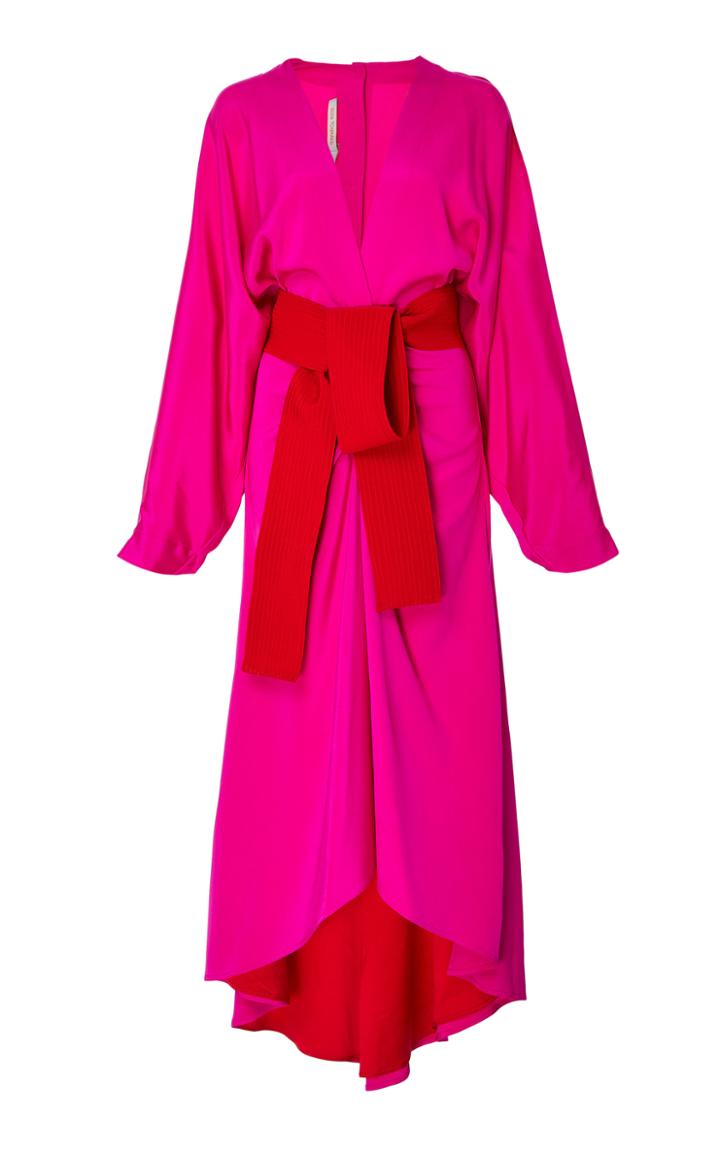 Silvia Tcherassi M'o Exclusive Astromelia Contrast Dress