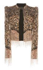 Zuhair Murad Metallic Embroidered Cady Jacket