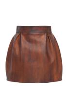 Versace Distressed Leather Mini Skirt