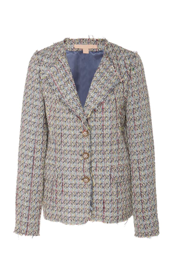 Brock Collection Portman Frayed Tweed Jacket