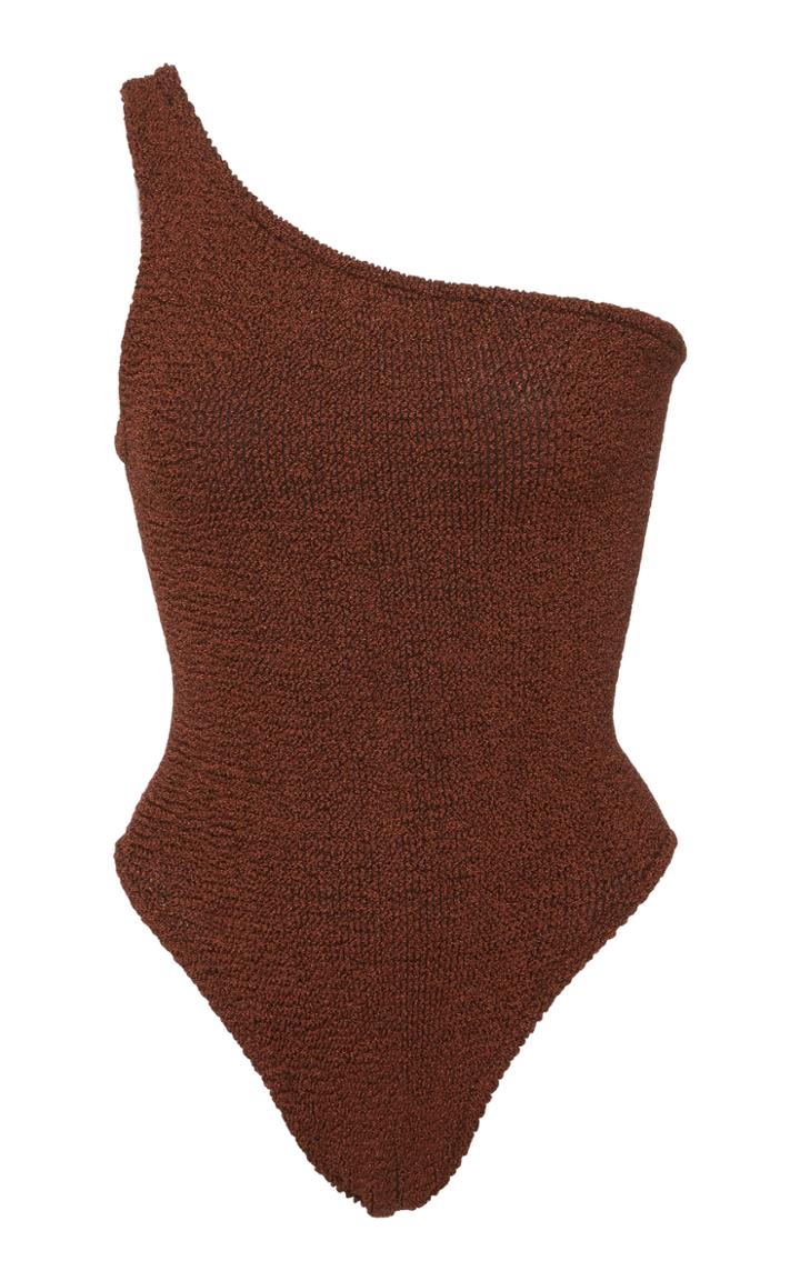 Hunza G Nancy Stretch-knit One-shoulder Swimsuit