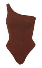 Hunza G Nancy Stretch-knit One-shoulder Swimsuit