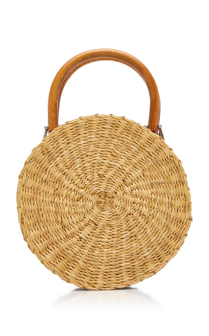 Muun Rosie Straw And Leather Tote
