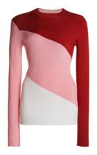 Moda Operandi Peter Do Color-blocked Ribbed-knit Sweater