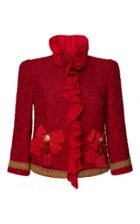 Dolce & Gabbana Ruffle-trimmed Tweed Jacket