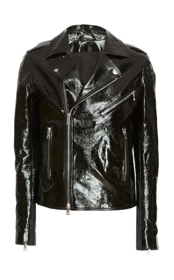 Balmain Patent Leather Perfecto Jacket