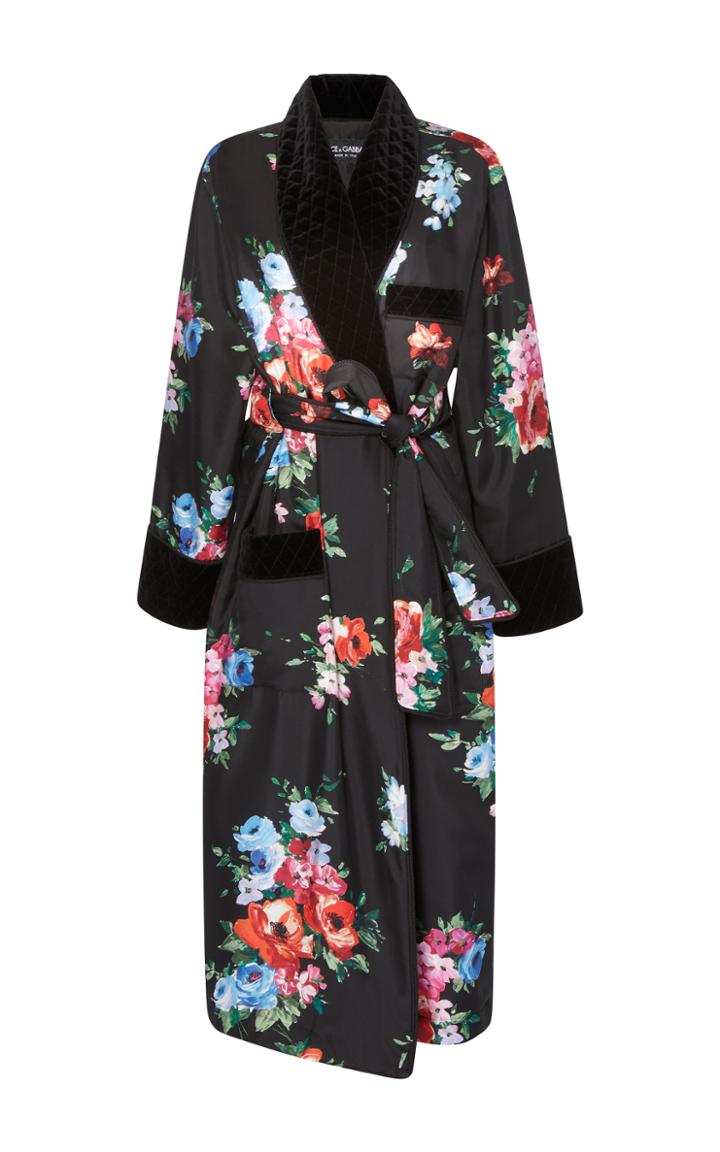 Dolce & Gabbana Floral Robe Coat