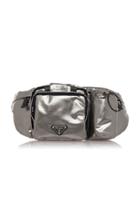 Prada Silver Nylon Hip Bag With Water Bottle Holder