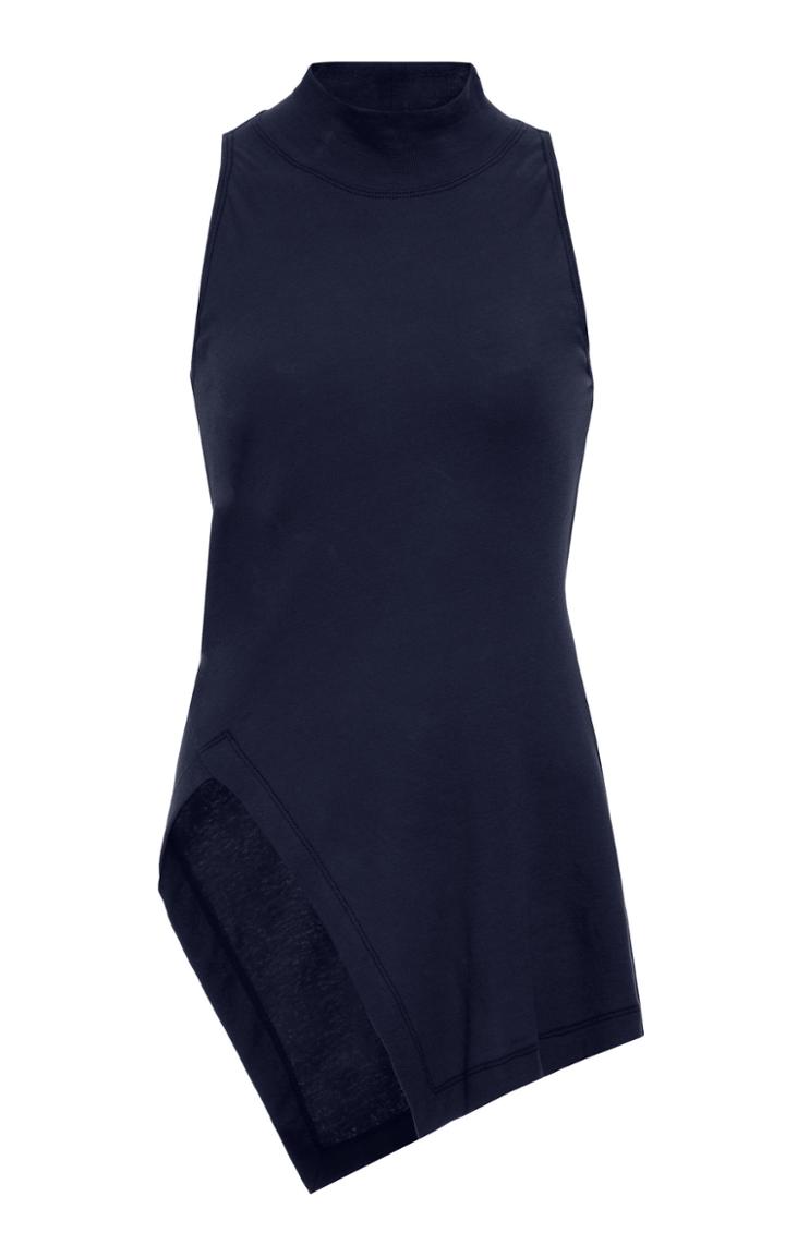 Rosetta Getty Cotton Sleeveless Paneled Turtleneck