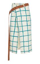 Moda Operandi Lanvin Painted-check Print Wool-silk Blend Skirt Size: 36