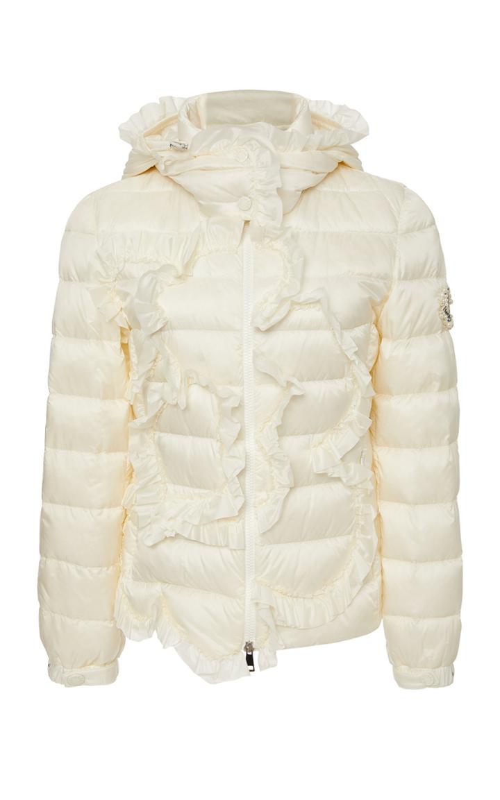 Moncler Genius + Simone Rocha Lily Ruffled Shell Hooded Puffer Jacket