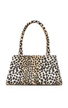 Rixo Dora Leopard Print Velvet Bag