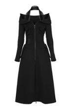 Maticevski Radium Off-the-shoulder Long Sleeve Coat Dress