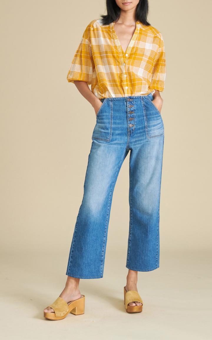 Moda Operandi Veronica Beard Harris Plaid Cotton-blend Shirt