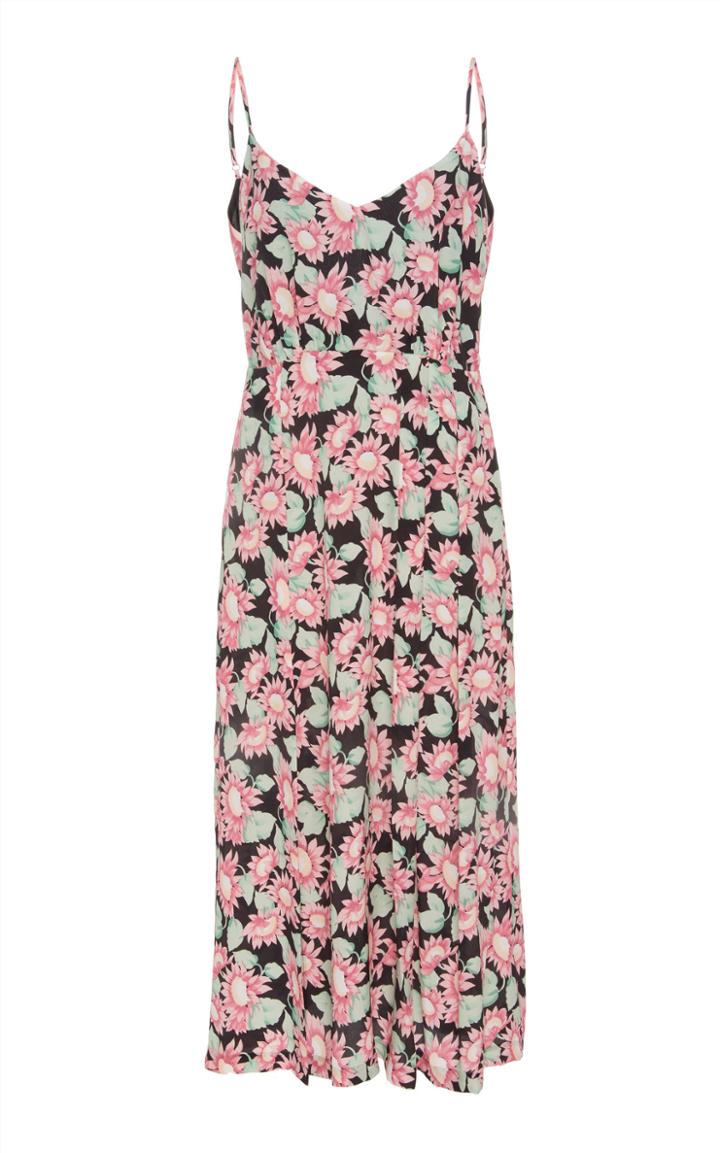 Les Reveries Pleated Silk Dress