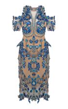 Thurley Iris Embroidered Illusion Dress