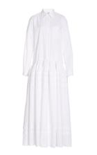 Moda Operandi Rosie Assoulin Cotton-blend Poplin Maxi Shirt Dress
