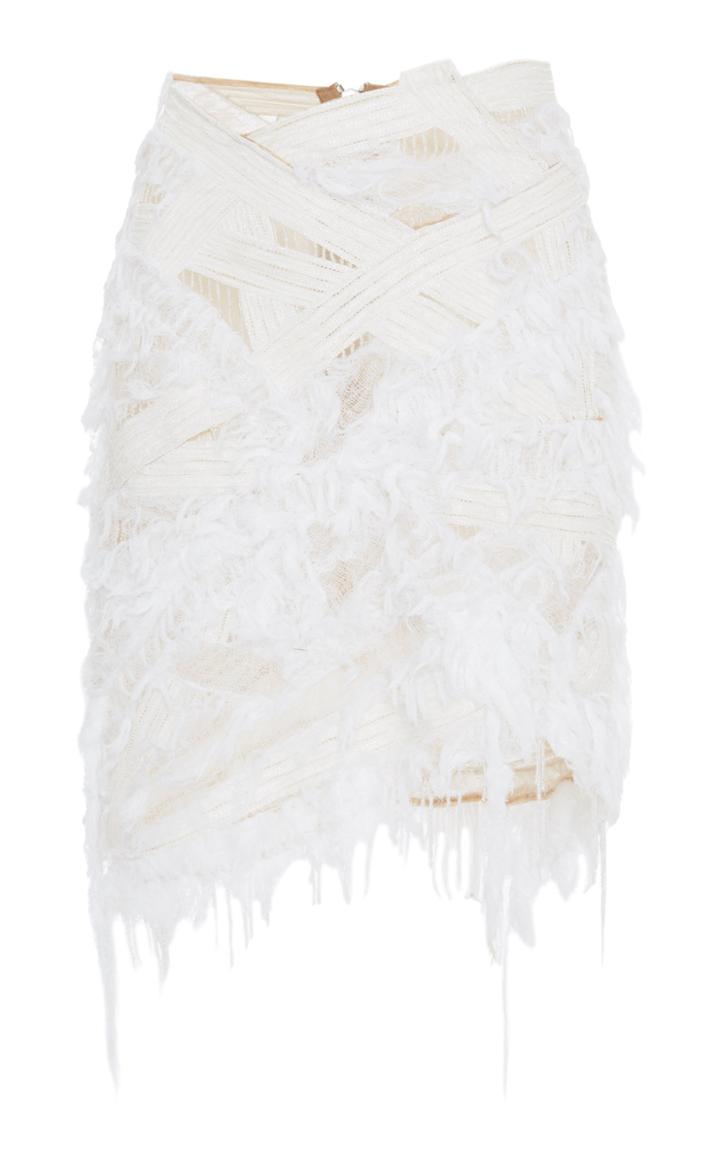 Balmain High-waisted Fil Coup Skirt