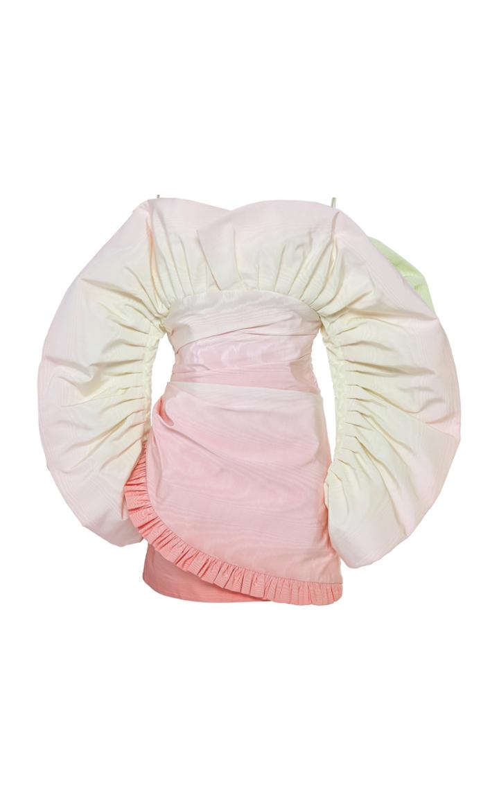 Moda Operandi Sandra Mansour Doux Murmures Degrad Moir Ruffled Mini Dress Size: 34